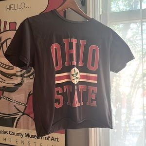 Vintage Style Ohio State Buckeyes Crop Tshirt, Sz XS